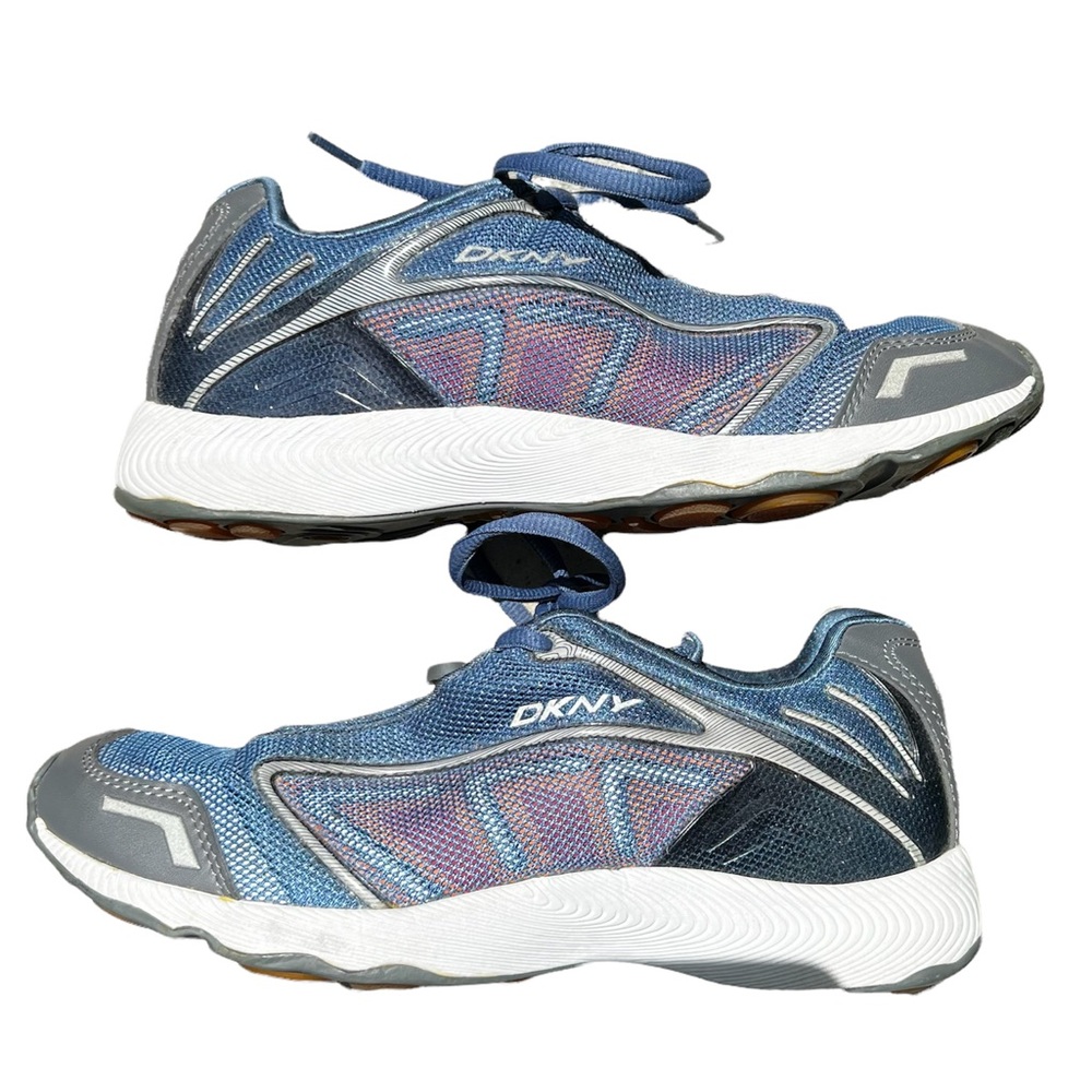 DKNY Blue, Gray and Orange Sneakers Size 7.5